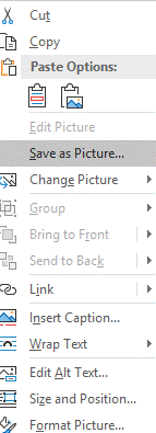 Save As Picture command